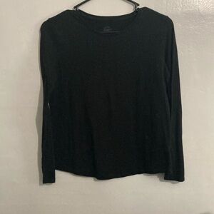 Long sleeve black tee size